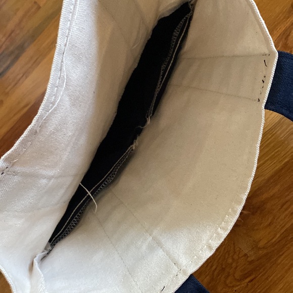 NWT - Trader Joe’s Canvas Mini Tote Bag Navy Color - Picture 4 of 4